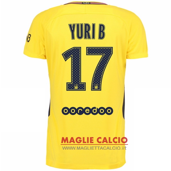 nuova maglietta paris saint germain 2017-2018 yuri b. 17 seconda